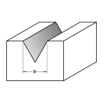 Фреза концевая для гравирования и декорирования D=12,7 I=13,0 S=8,0 L=57,0 CMT 958.1311