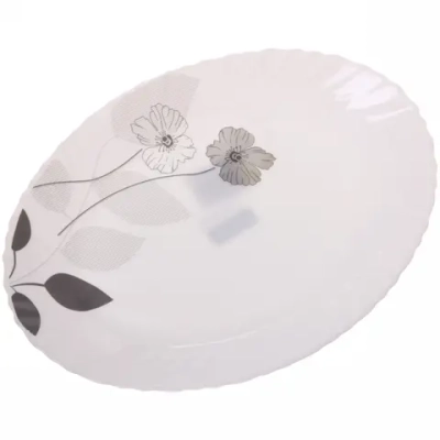 Блюдо сервировочное «Grey flowers» 29,5*22,5см стеклокерамика