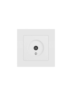 Розетка телевизионная одиночная TV СП Accent 6-301-01М IP20 бел. матов. Intro Б0063603