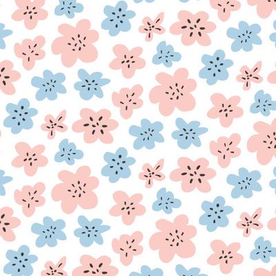 Buy baby fabric drawing small flowers