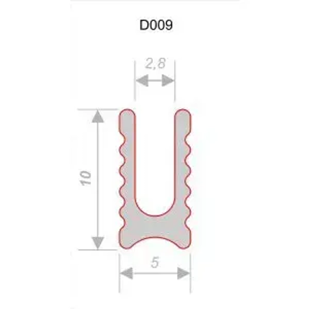 Разделительный профиль D009 анодированный черный