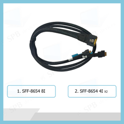 Кабель 2xSLIMLINE SAS 4i SFF-8654 - SLIMLINE SAS 8i SFF-8654 0.8 м