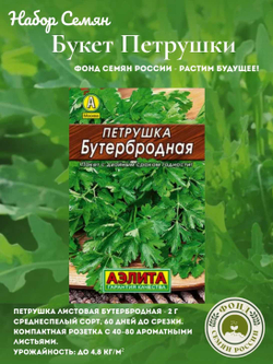 Набор семян для посадки, Петрушка, 5-ти сортов, 10гр. семян.
