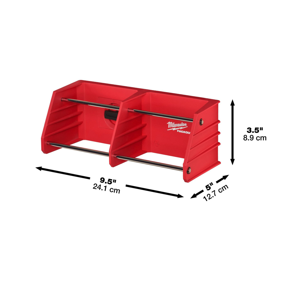 Держатель полка Milwaukee Packout, для плоскогубцев, клик-замок, красный/черный, настенное крепление