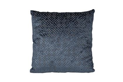 Подушка с вышивкой 45х45 Garda Decor Геометрия синяя