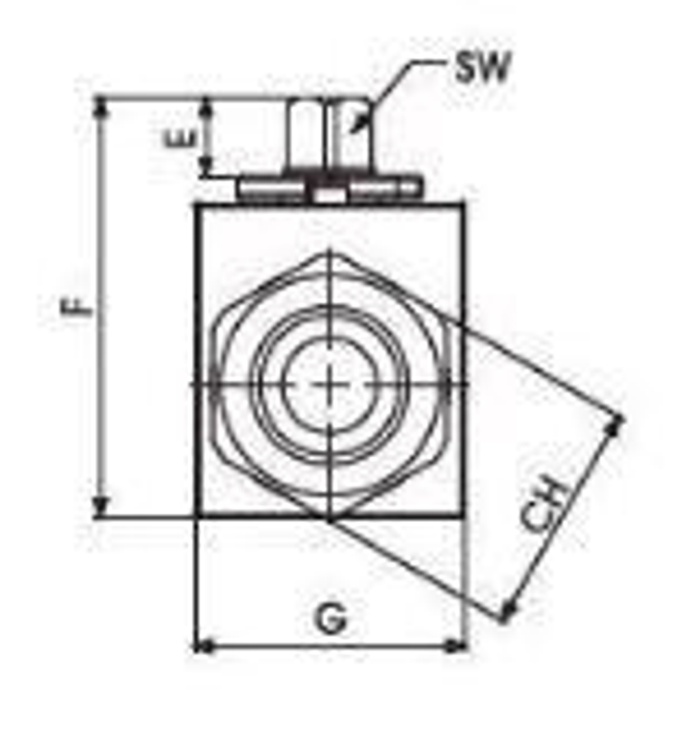 Кран 2-х ходовой шаровый NPT 1/2 DN 12 P=500 GE2NTT
