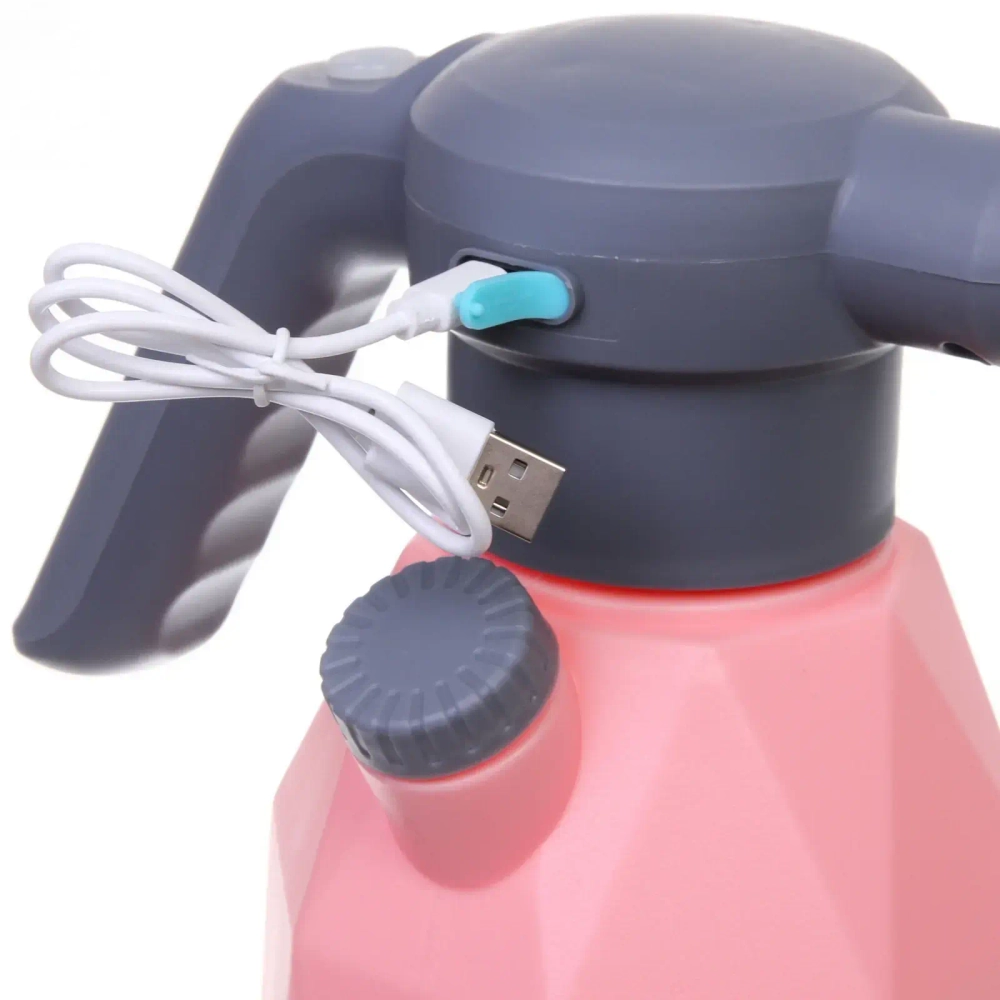 Опрыскиватель аккумуляторный 2л цвет розовый USB QW1A