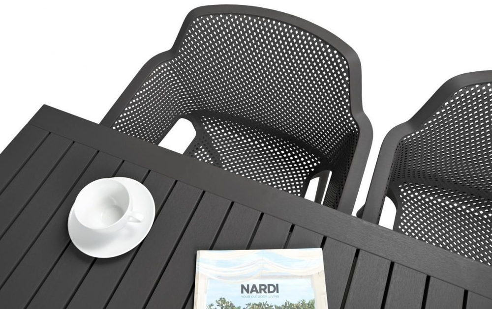 Стол пластиковый обеденный Nardi Cube 140x80, антрацит