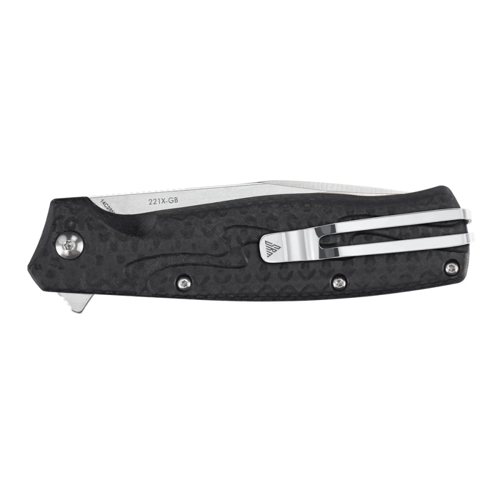 Нож складной SRM 221X-GB Satin (14C28N, Black G10/CF)