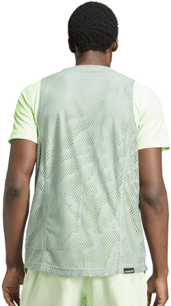 Мужская теннисная футболка Adidas Tennis T-Shirt Pro Layering - silver green/green spark