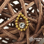 Drop Bead Crystal PVD Yellow-