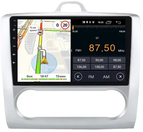 Магнитола для Ford Focus 2 2004-2011 (климат) - Parafar PF696FHD на Android 13, CarPlay, 4G SIM-слот