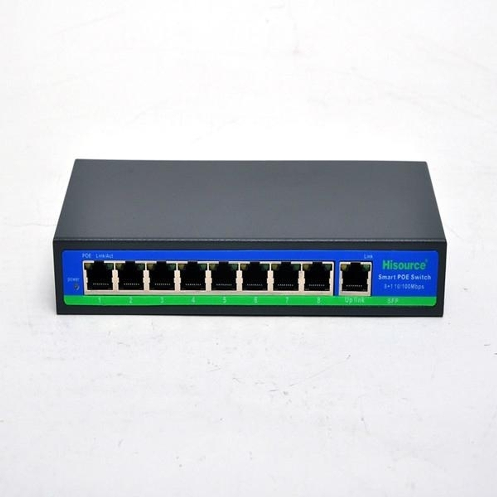 Коммутатор Hisource Hi-G0800GB-A, 8 Poe 100/1000Mbps