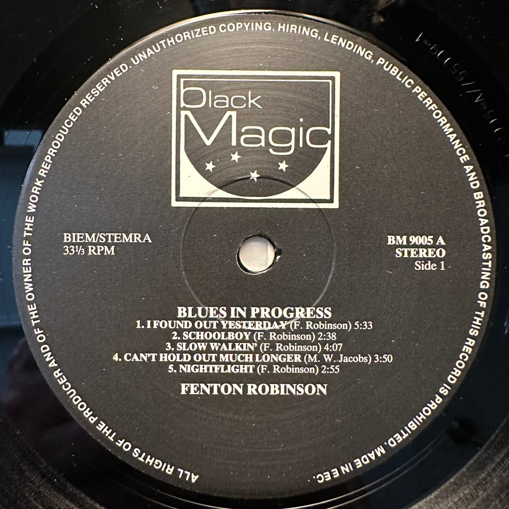 Fenton Robinson - Blues In Progress (Голландия 1984г.)