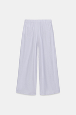 ШИРОКИЕ БРЮКИ ИЗ СМЕСОВОГО ЛЬНА С ЗАЩИПАМИ — ZARA
