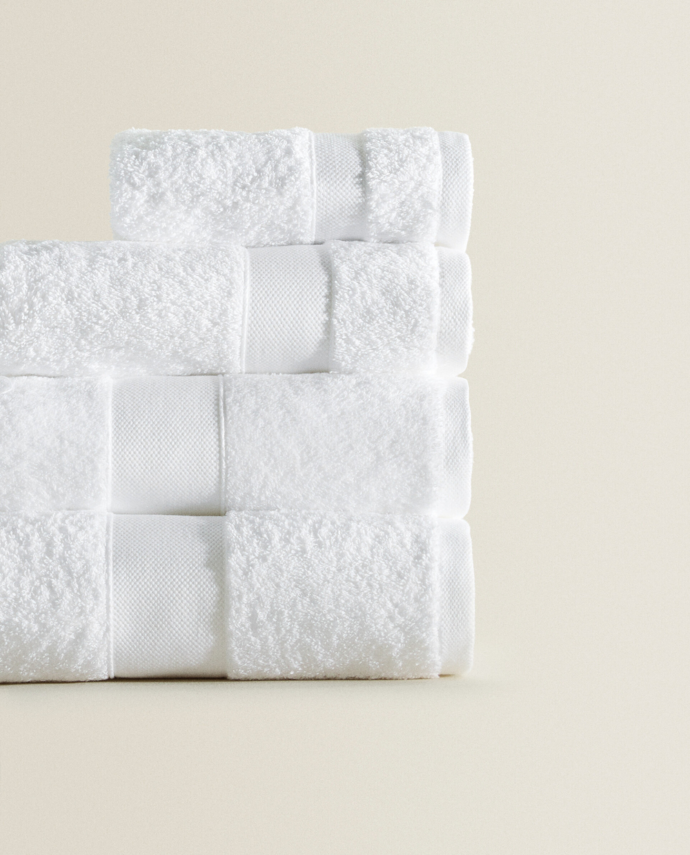 ZARA HOME ПОЛОТЕНЦЕ ИЗ ХЛОПКА ВЫСШЕГО КАЧЕСТВА, БЕЛЫЙ