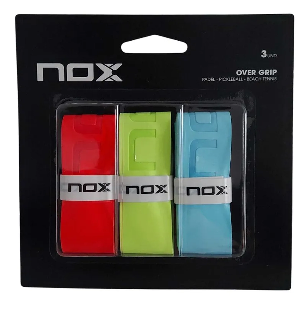 NOX Overgrip Pro 3P - red/lime/blue