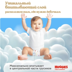 Трусики-подгузники Huggies Ultra Comfort Дев 4 46шт