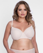 Однотонный бюстгальтер plus size на косточках с чашками из микрофибры (Размер: 70L) (Цвет: черный)