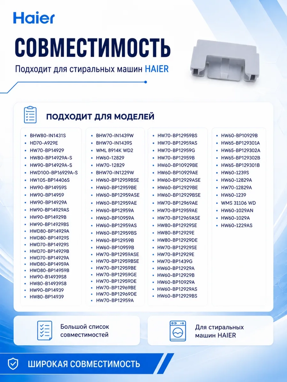 Держатель разъема модуля для стиральной машины 0020205366 Haier