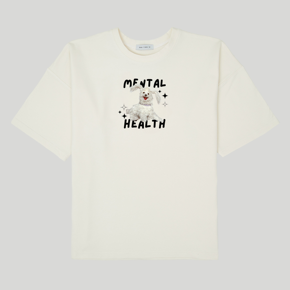 T-shirt MENTAL HEALTH Coconut Milk