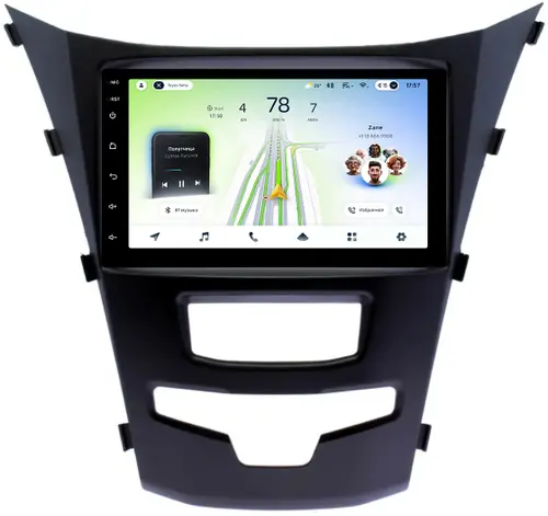 Магнитола для SsangYong Actyon 2 2013-2021 - Teyes CC4L монитор 7" IPS, Android 14, Быстрая, Snapdragon 662, CarPlay, 4G SIM-слот