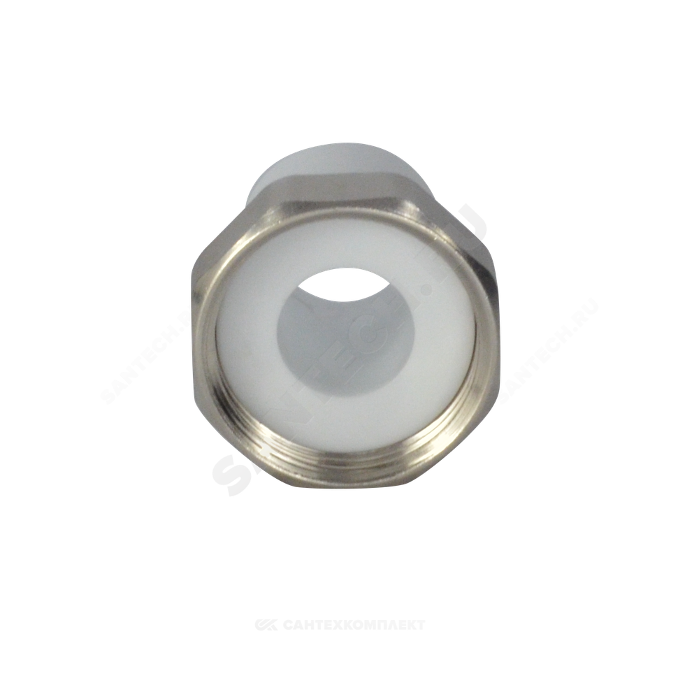 Штуцер PP-R комбинированный белый Дн 32х1 1/4" с накидной гайкой VALFEX 10136032