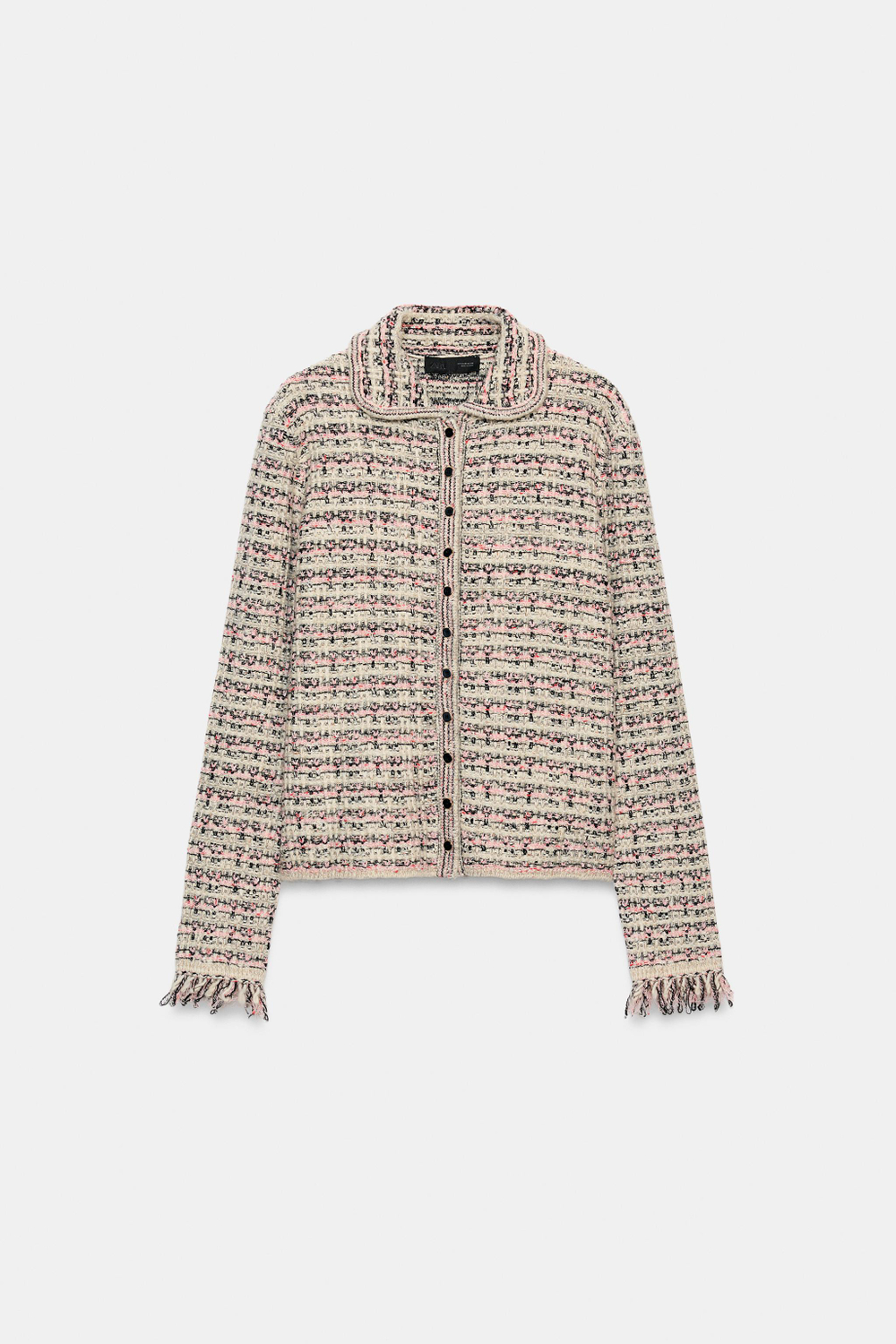 КАРДИГАН С ФАКТУРОЙ И БАХРОМОЙ — ZARA