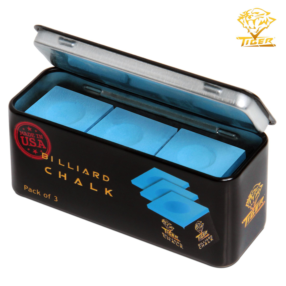 Мел бильярдный "Tiger Billiard Chalk" Blue 3шт.