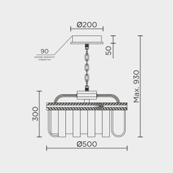 Подвесная люстра MODELUX ML.9542.500 GD