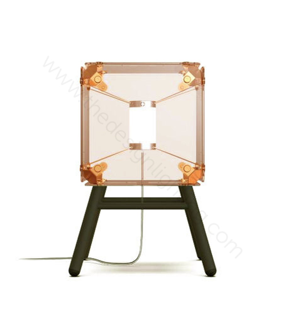 Table design lamp  Hyperqube by Felix Monza (1 lampshade ,  Amber)