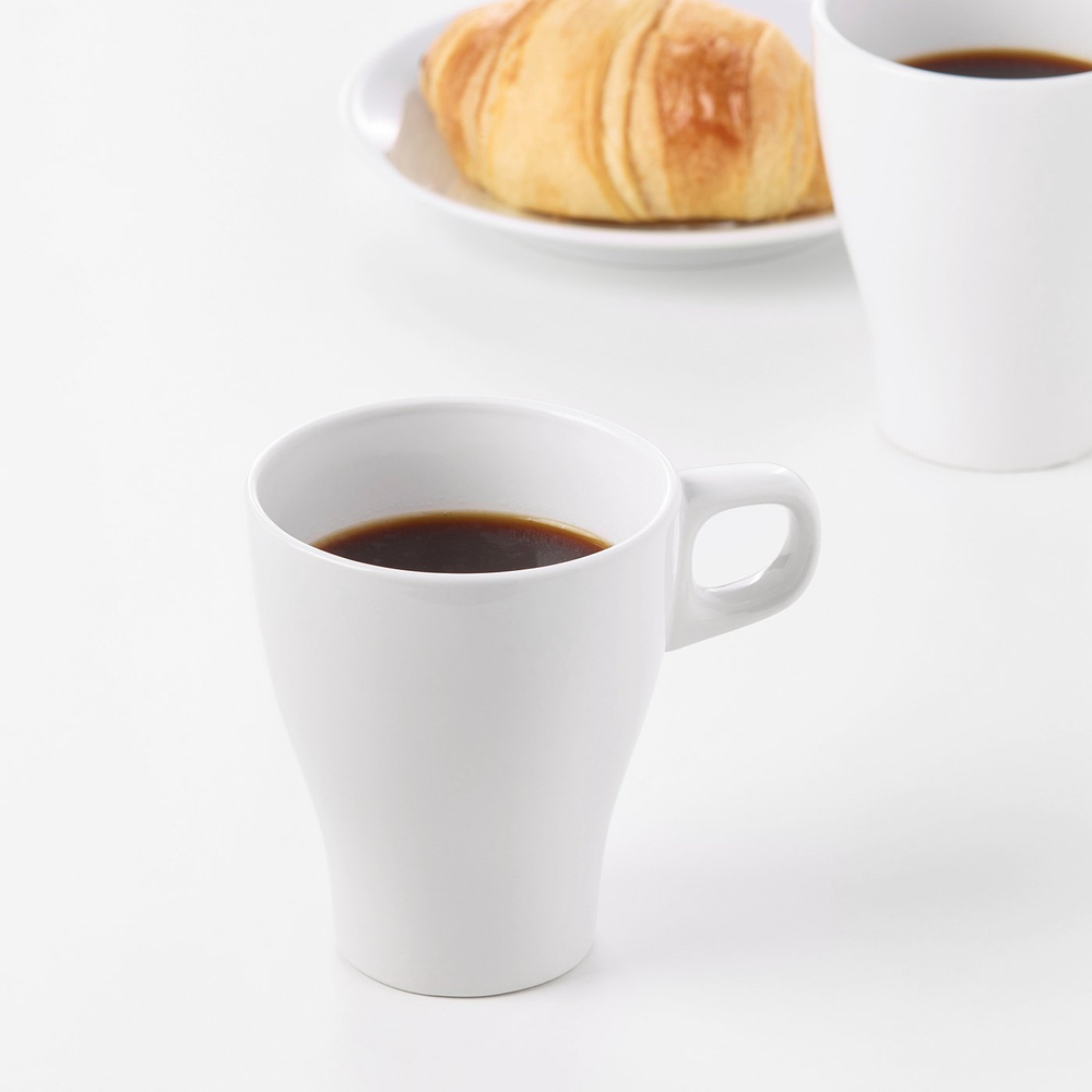 IKEA FÄRGRIK  (ИКЕА ФЭРГРИК)  -  Кружка - каменная керамика белая 25 cl