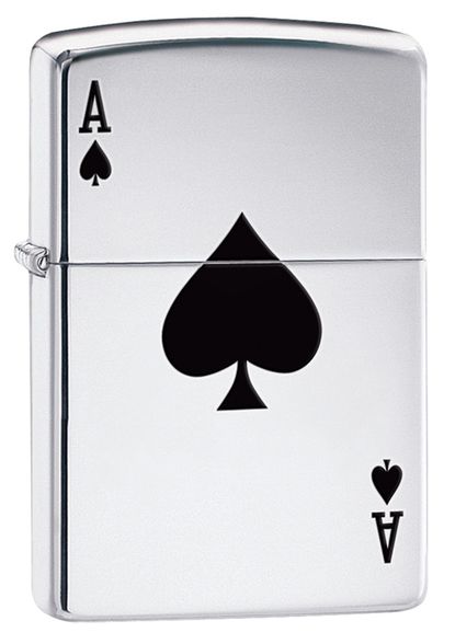 Цена наЗажигалка ZIPPO Armor™  Туз с покрытием High Polish Chrome