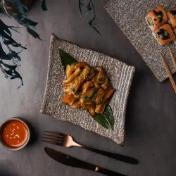 Блюдо прямоугольное 18*17 см h6,5 см емкость для закусок Brown Taiga P.L. Proff Cuisine [1]