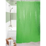 Штора для в/комнаты SHOWER CURTAIN,180см, 3D (объемная) , ПВХ, зеленая