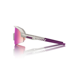 Спортивные очки 100% Slendale SL / Matte Chalk / Purple Mirror Lens / на узкое лицо