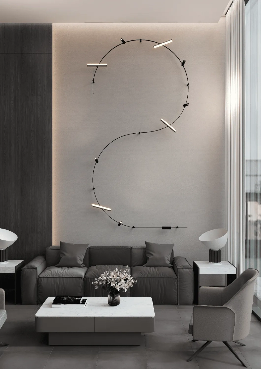 Шинопровод магнитный гибкий Crystal Lux CLT 0.117 01 L1000 BL