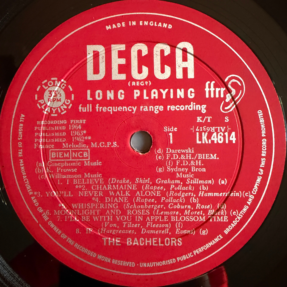 The Bachelors – 16 Great Songs (Англия 1964г.)