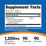 Nutricost, черника, 90 капсул (300 мг в 1 капсуле)