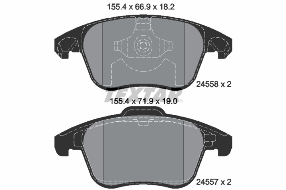 TEXTAR - 2455801-TET - Brake Pad Set, disc brake