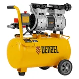 Компрессор DLS950/24 безмаслянный малошумный 950 Вт, 165 л/мин, ресивер 24 л Denzel — фото 1