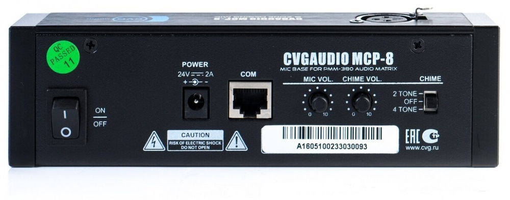 CVGAUDIO MCP-8 Настольная микрофонная консоль на 8 зон