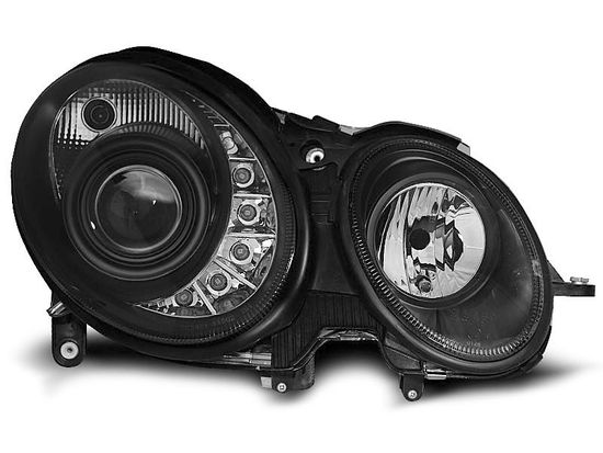 Передние фары daylight black для Mercedes E W211