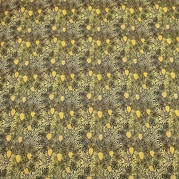 ВИНОГРАД У. МОРРИС, ОЛИВКОВЫЙ ФОН 100% хлопок Handmade Fabrics 5