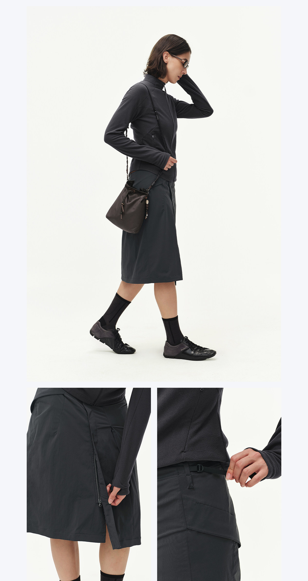 Юбка Nothomme BlueMonte Cargo Fleece графит