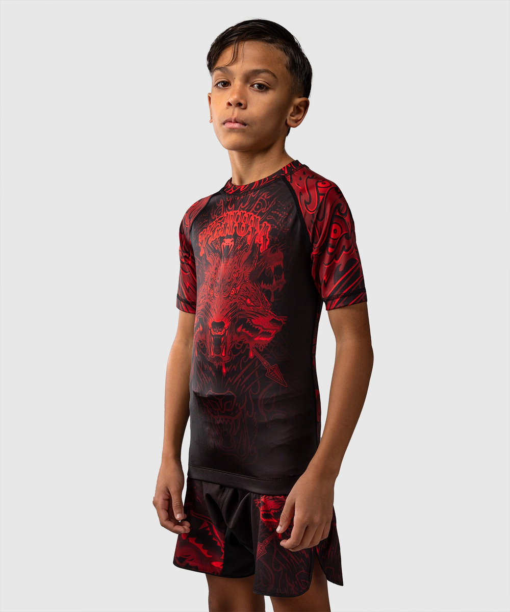 Рашгард детский Venum Wolf Atak Black/Red