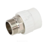 Муфта PP-R комбинированная белая Дн 50х1 1/2" НР под ключ VALFEX 10135050