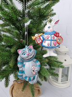 Набор игрушек чеширский кот и кролик из Алисы