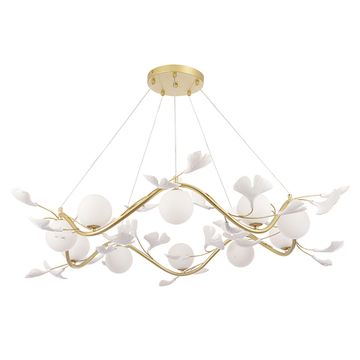 Подвесная люстра 10*G9 Colibri SP10 Gold золото Crystal Lux