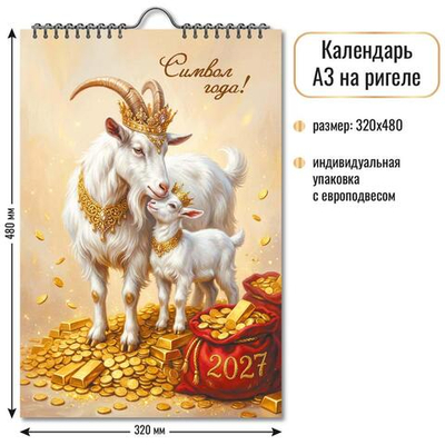 Календарь на ригеле 2027 "Символ года" 10357 (Квадра)